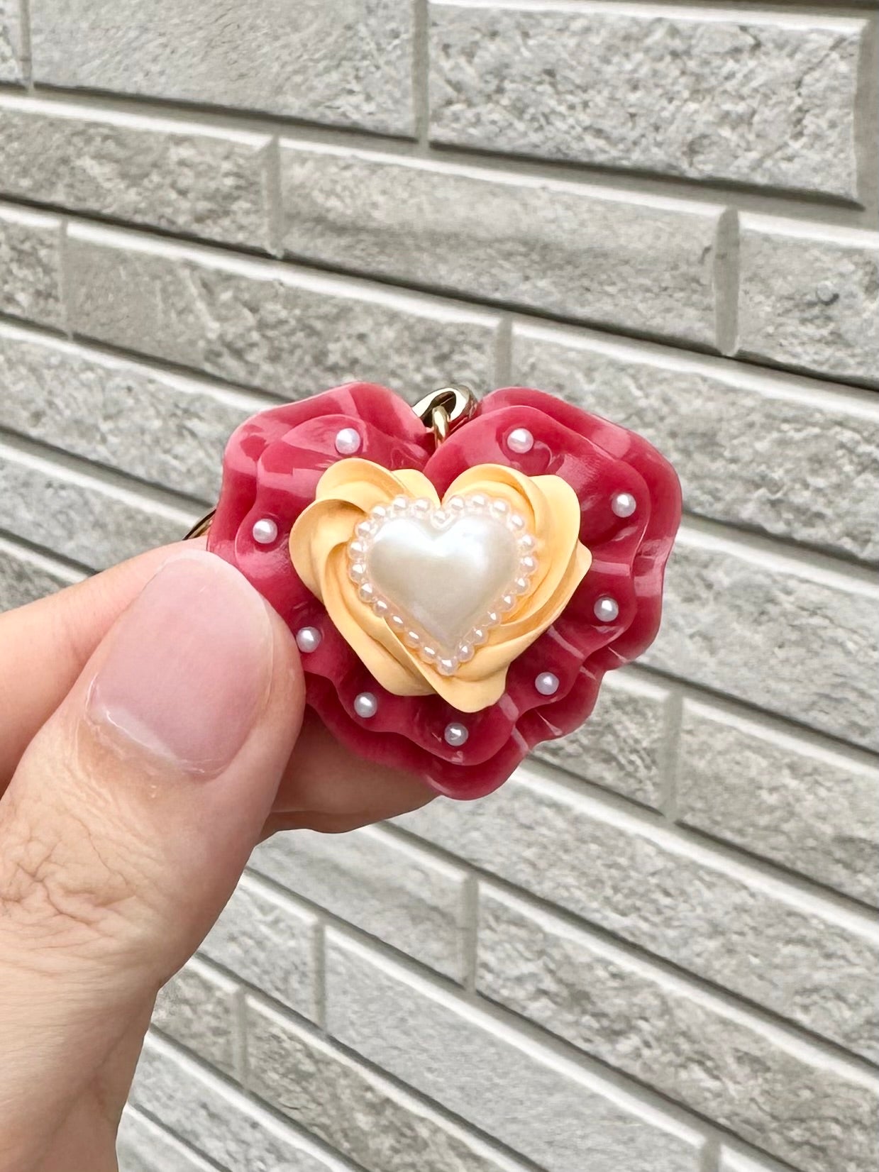 【限定受注販売】 フリルハートホイップ バッグチャーム/ストラップ